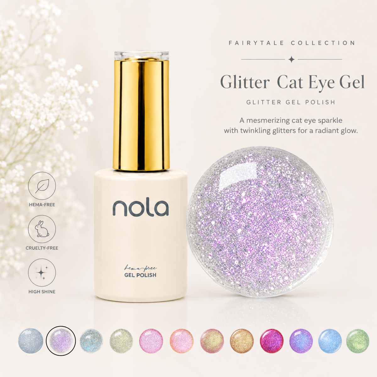 NOLA GEL POLISH FAIRYTALE CAT EYE COLLECTION 15ML - #2